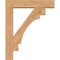 Ekena Millwork Merced Block Smooth Bracket w/ Offset Brace, Western Red Cedar, 7 1/2"W x 36"D x 44"H BKT0806X36X44MRC05SWR - alternate 2